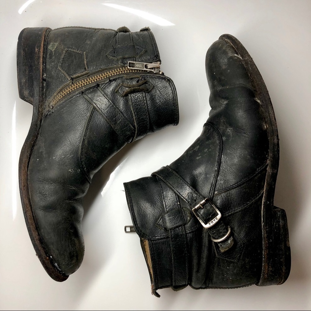 Well-Loved FRYE Moto Boots